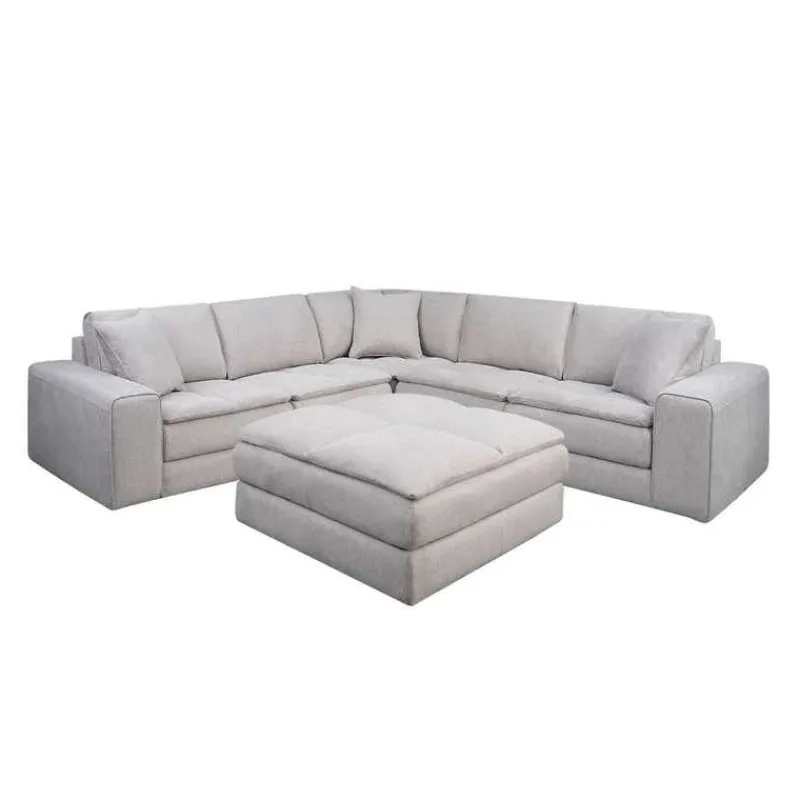 Modular Sectional with Ottoman - 5 pcs