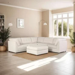 Modular Sectional with Ottoman - 6 pcs