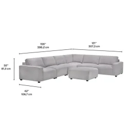 Sofa By Fancy Modular Sectional with Ottoman - 7 pcs