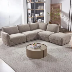 Modular Sectional with Ottoman - 5 pcs