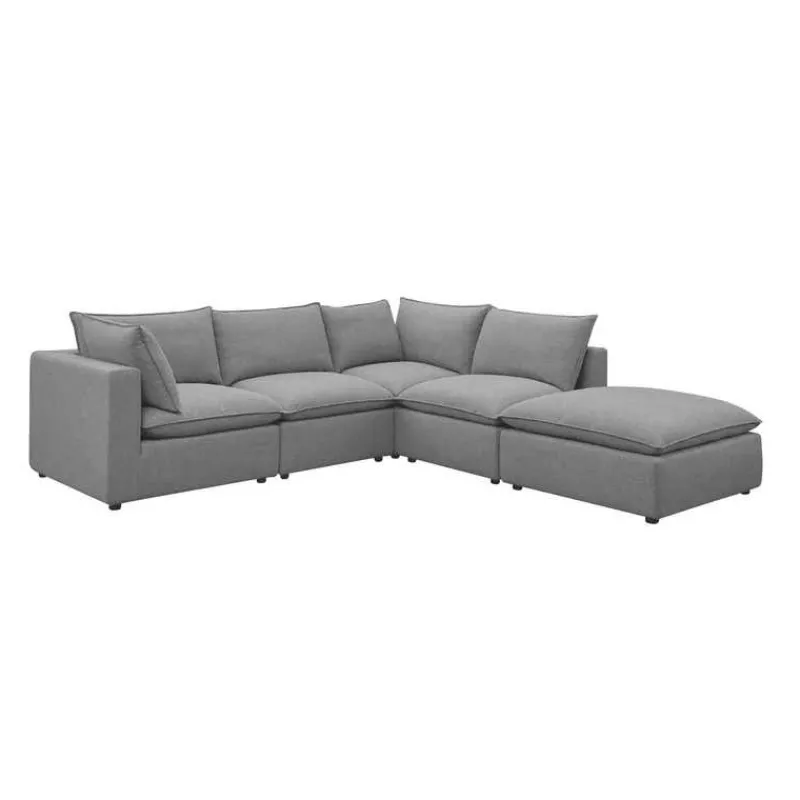 Modular Sectional with Ottoman - 5 pcs