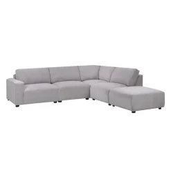 Sofa By Fancy Modular Sectional with Ottoman Positioned to the Right Seat - 5 pcs