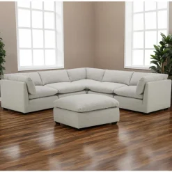Modular Sectional with Ottoman - 6 pcs