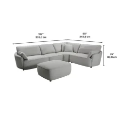 Modular Sectional with Ottoman - 5 pcs