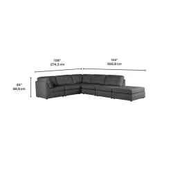 Modular Sectional with Ottoman - 6 pcs