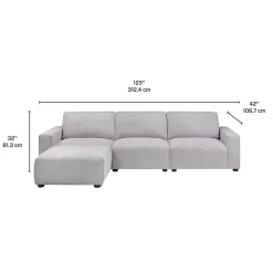 Sofa By Fancy Modular Sofa with Ottoman - 4 pcs