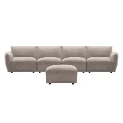 Modular Sofa with Ottoman - 5 pcs