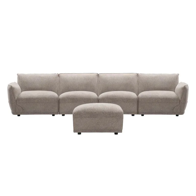 Modular Sofa with Ottoman - 5 pcs