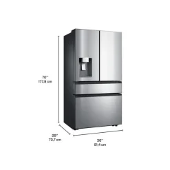 Moffat 22 Cu Ft 36 In Refrigerator Bottom Freezer, French door - MYE22HYPKFS