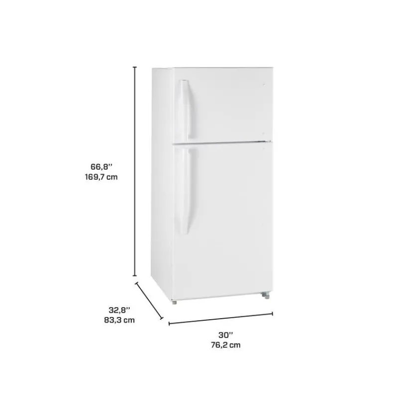 Moffat 18 Cu Ft 30 In Refrigerator Top Freezer - MTE18GTKWW