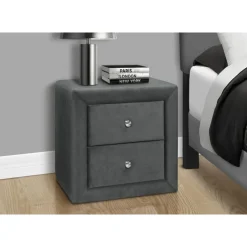 Monarch Nightstand - upholstered / 2 storage drawers - 21