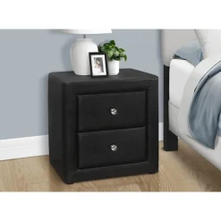 Monarch Nightstand - upholstered / 2 storage drawers - 21
