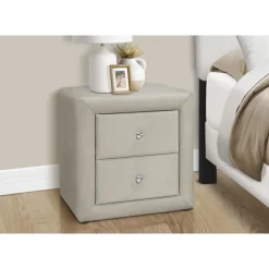 Monarch Nightstand - upholstered / 2 storage drawers - 21