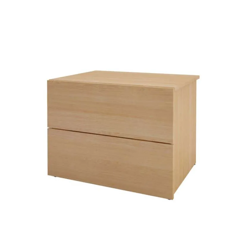 Nexera Nightstand, 2-Drawer, Natural Maple -