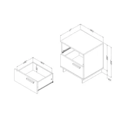 Meubles South Shore Nightstand With 2 Drawers - South Shore