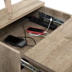 Meubles South Shore Nightstand with Charging Station - South Shore