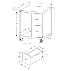 Monarch Office cabinet - with 2 drawers on castors -