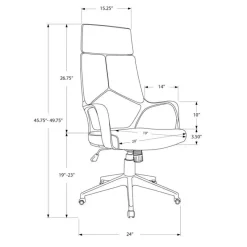 Monarch Office chair - / fabric / high back executive -