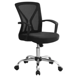 Monarch Office chair - / chrome base on castors -