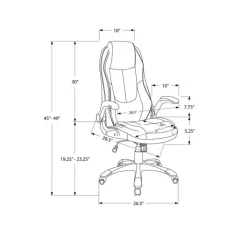 Monarch Office chair - leather-look / high back executive -