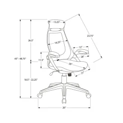 Monarch Office chair - leather-look / multi position -