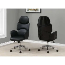 Monarch Office chair - executive / padded backrest and sides / metal base - adjustabl -