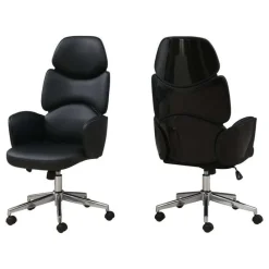 Monarch Office chair - executive / padded backrest and sides / metal base - adjustabl -