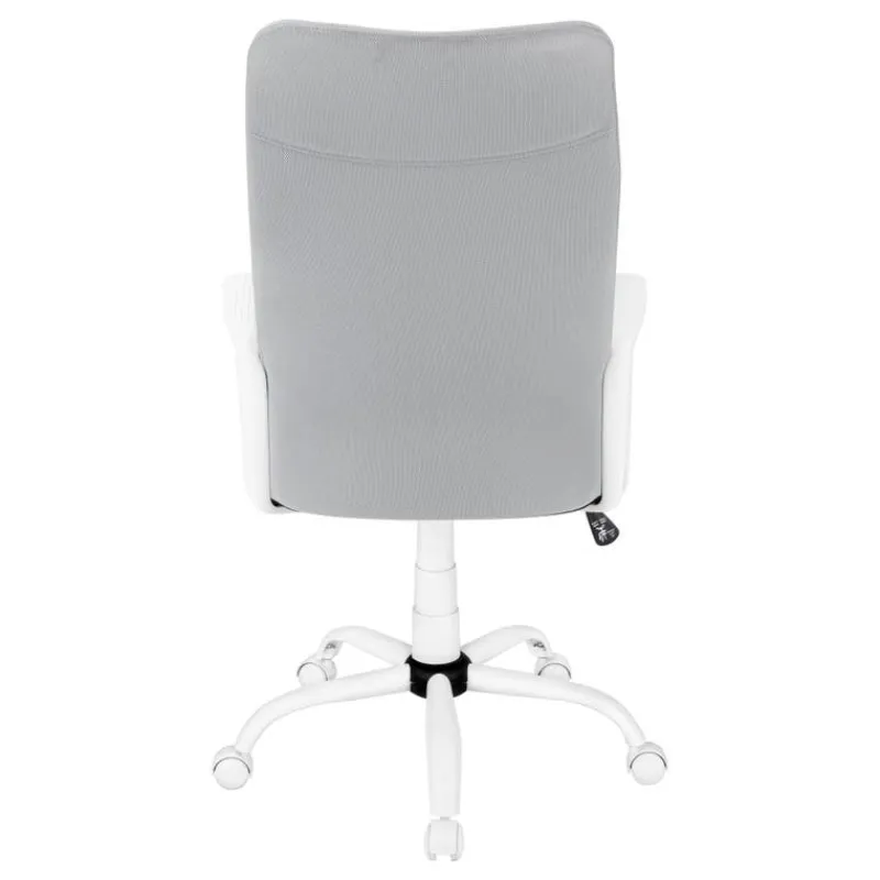 Monarch Office chair - executive / fixed armrests - adjustable height - grey fabric / -