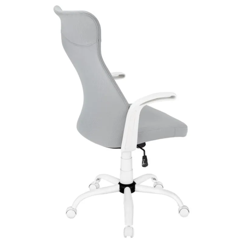Monarch Office chair - executive / fixed armrests - adjustable height - grey fabric / -