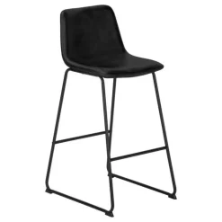 Monarch Office chair   standing desk / metal frame - curved backrest / leather- -