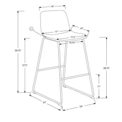 Monarch Office chair   standing desk / metal frame - curved backrest / leather- -