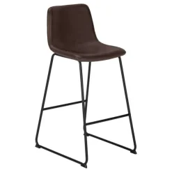 Monarch Office chair   standing desk / metal frame - curved backrest / leather- -