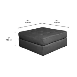 Ottoman 36 x 36 x 17 - Grey