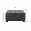 Sofa By Fancy Ottoman with Storage - Charcoal Grey