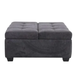 Sofa By Fancy Ottoman with Storage - Charcoal Grey