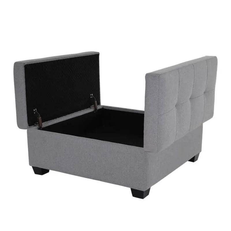 Sofa By Fancy Ottoman with Storage - Grey