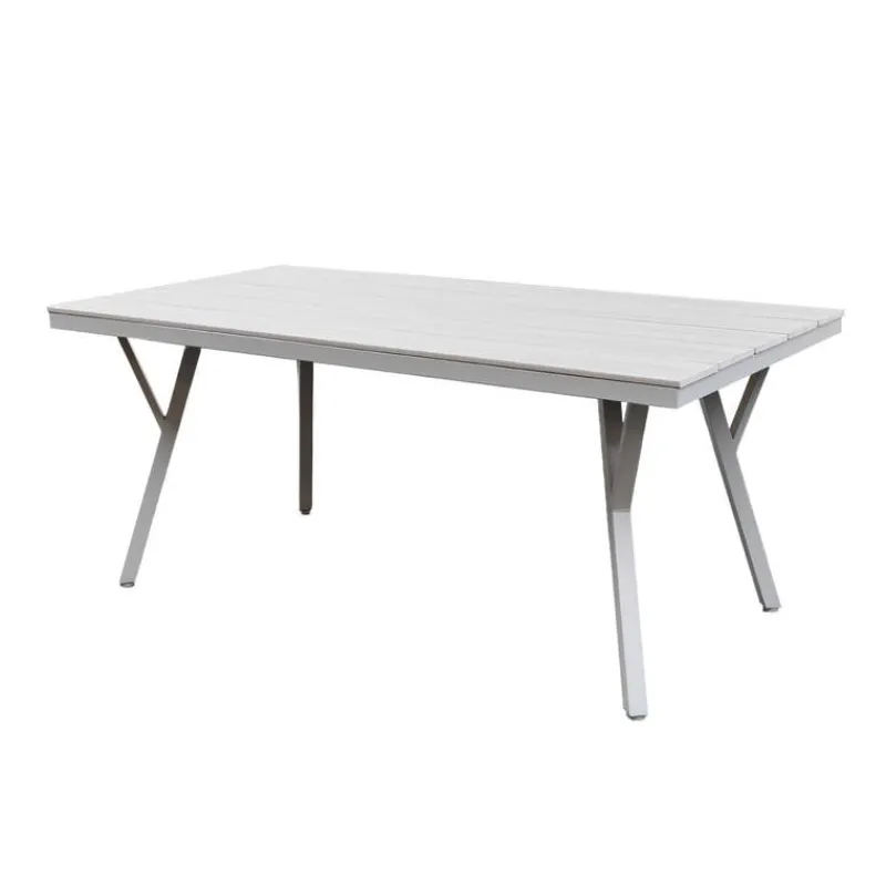 Outdoor Polywood and Aluminum Rectangular Table