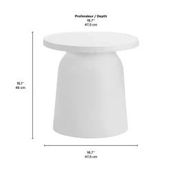 Outdoor Resin Accent Table -