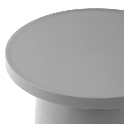 Outdoor Resin Conversation Set with 1 Accent Table and 2 Stackable Seats -