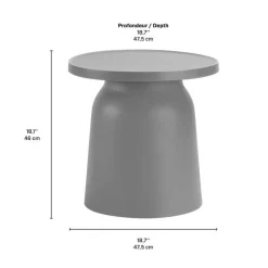 Outdoor Resin Conversation Set with 1 Accent Table and 2 Stackable Seats -