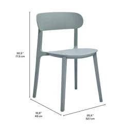 Outdoor Resin Dining Set with 1 Round Table and 4 Stackable Chairs -