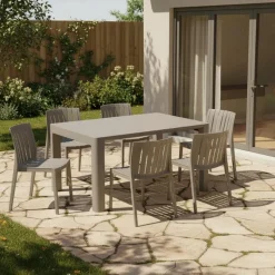 Outdoor Resin Stackable Chairs (Set of 2) -