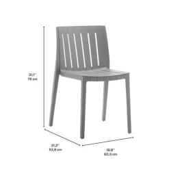 Outdoor Resin Stackable Chairs (Set of 2) -