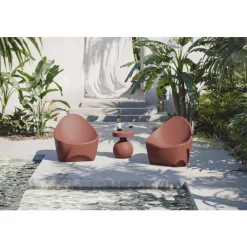 Meubles South Shore Outdoor Rounded-Base Side Table