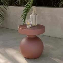 Meubles South Shore Outdoor Rounded-Base Side Table