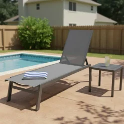 Outdoor Textilene Lounge Chair -