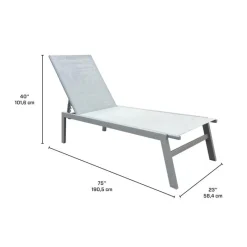 Outdoor Textilene Lounge Chair -