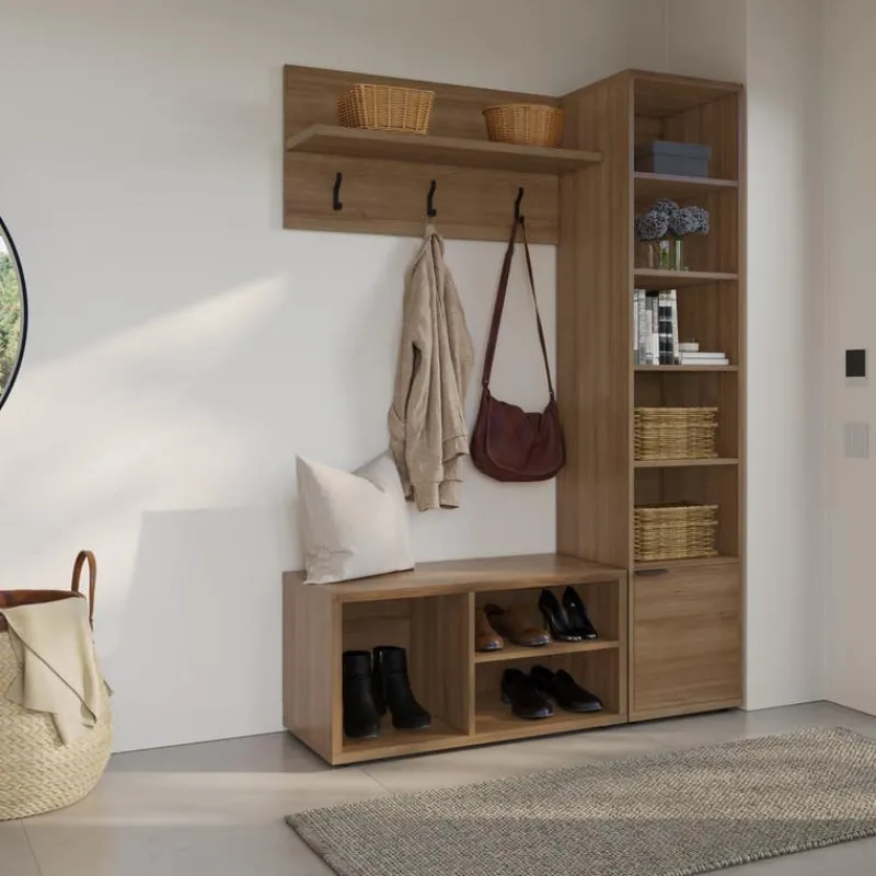 Nexera 3-Piece Entryway Furniture Set – Brown