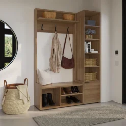 Nexera 2-Piece Entryway Furniture Set – Brown