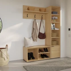 Nexera 3-Piece Entryway Furniture Set – Natural